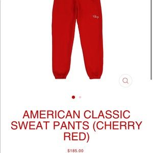 Cherry Los Angeles Cherry Red Sweatpants